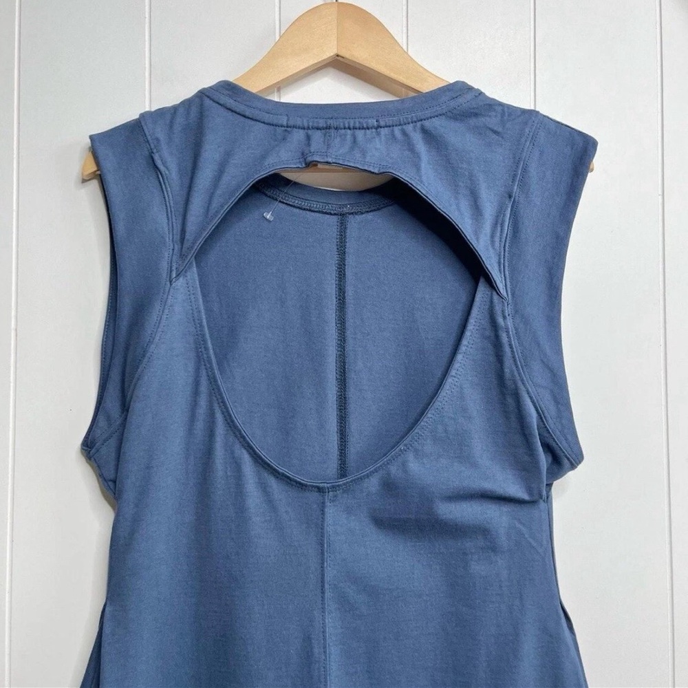 NWOT Free People Beach Navy Blue Simone Midi Cutout Back Dress Sz M - Picture 8 of 8